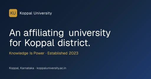 Koppal University logo